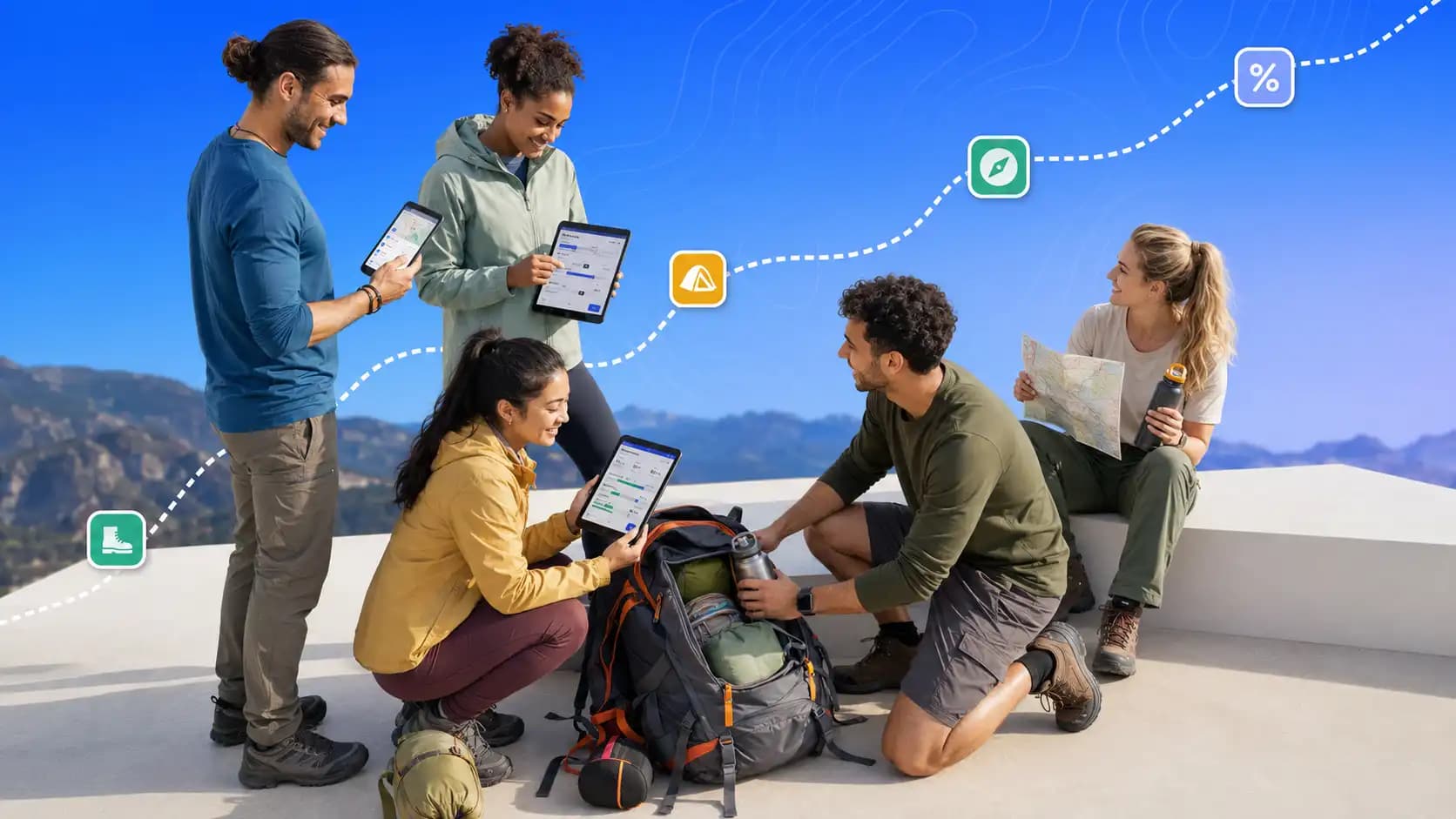 Friends using MyCalcBuddy calculators together